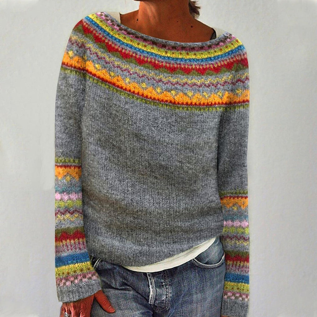 Dorota – Sweter Retro w Stylu Północy
