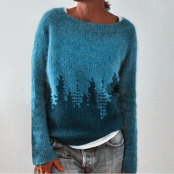 Zuzanna – Sweter Retro w Stylu Północy