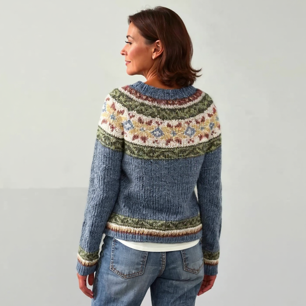 Mirosława – Sweter Retro w Stylu Północy