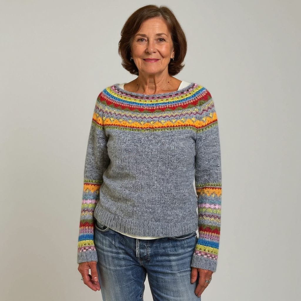 Dorota – Sweter Retro w Stylu Północy
