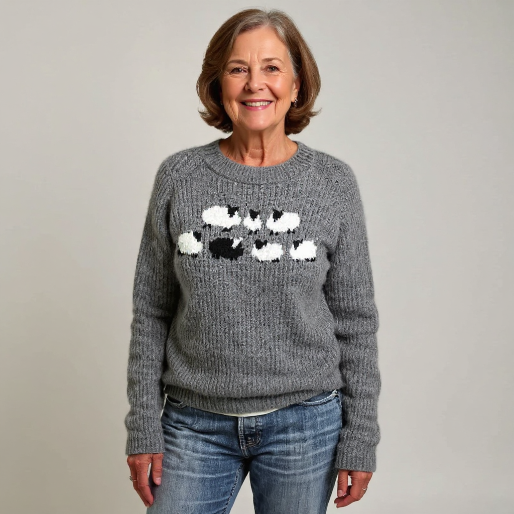 Alina – Sweter Retro w Stylu Północy