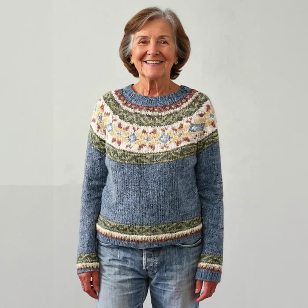 Mirosława – Sweter Retro w Stylu Północy