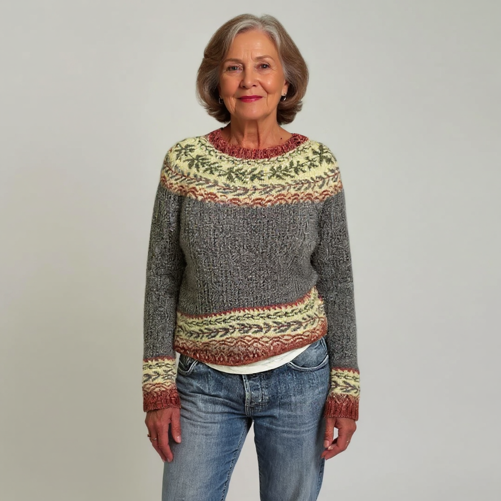 Henryka – Sweter Retro w Stylu Północy