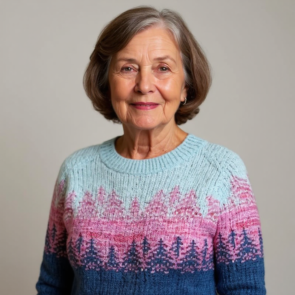 Krystyna-Maria – Sweter Retro w Stylu Północy