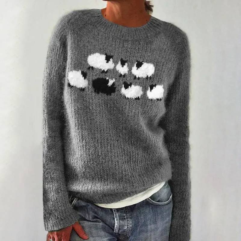 Alina – Sweter Retro w Stylu Północy