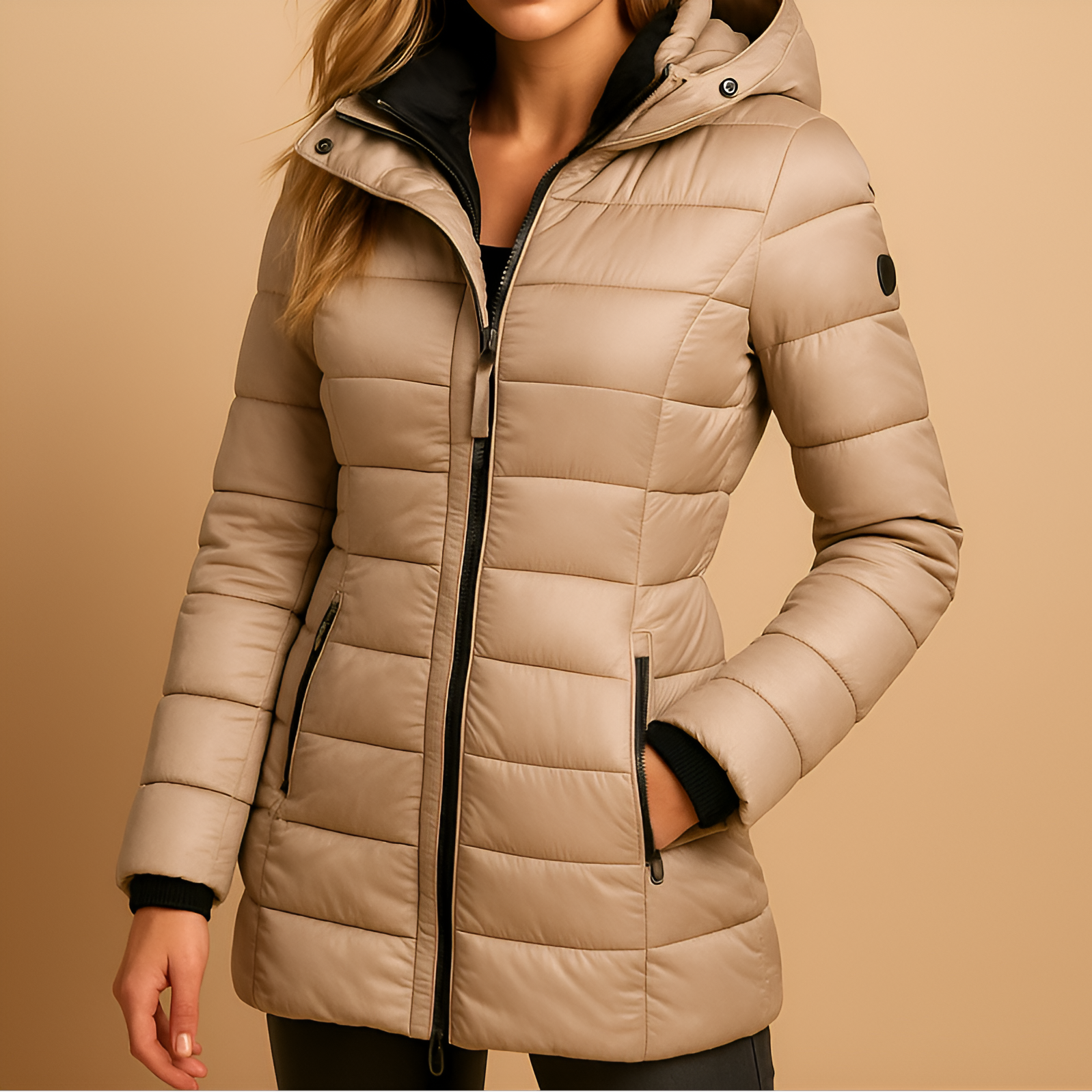 Cecylia – Długa Lekka Kurtka Puchowa